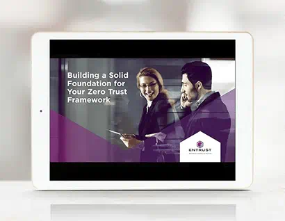 Zero Trust Framework report thumbnail on a tablet